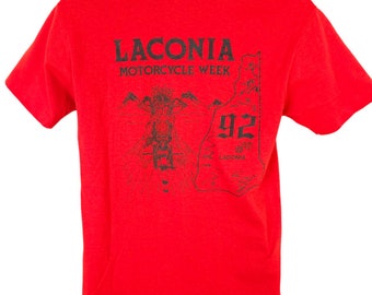 Laconia Bike Week T Shirt Mens Size Small Vintage 90s Bald Eagle