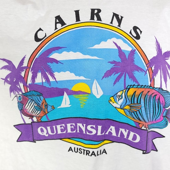Cairns Queensland T Shirt Vintage 80s Tropical Tr… - image 2