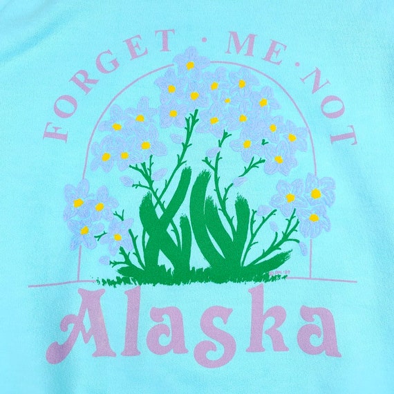 Vintage Alaska Sweatshirt Mens Size Medium Blue 8… - image 2