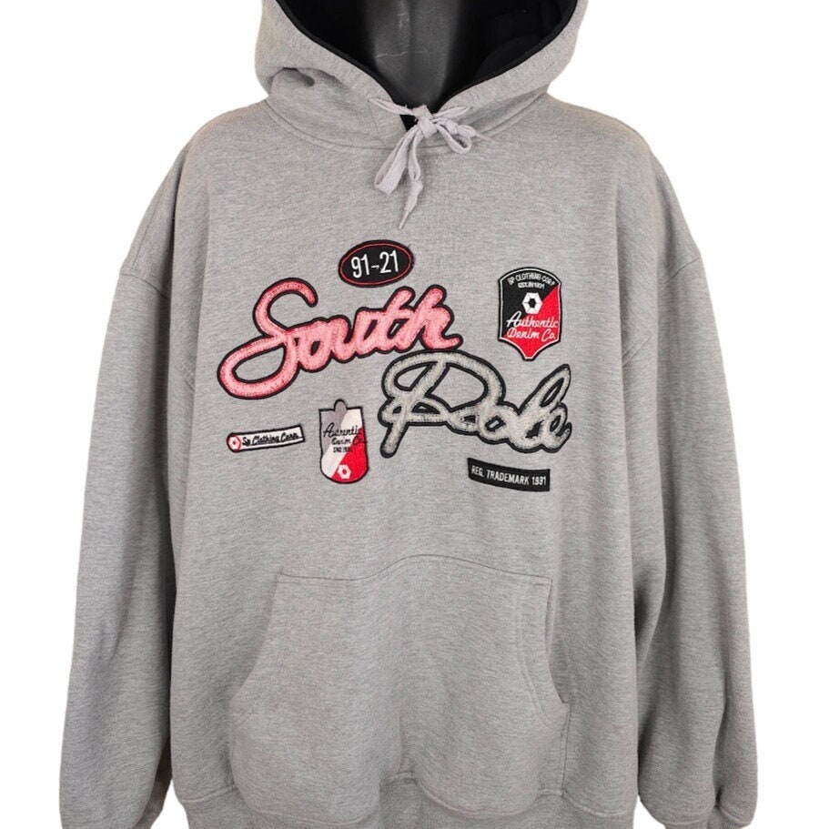 Vintage Southpole Sweatshirt Hoodie Mens Size 2XL Gray Streetwear