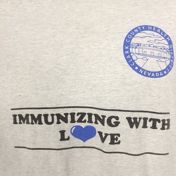 Immunizing With Love T Shirt Vintage 90s Nevada C… - image 2