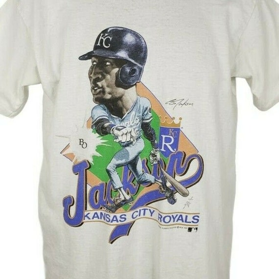 Bo Jackson T Shirt Vintage 80s Kansas 