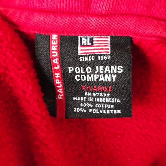 Vintage Polo Ralph Lauren Sweatshirt Hoodie Mens … - image 6