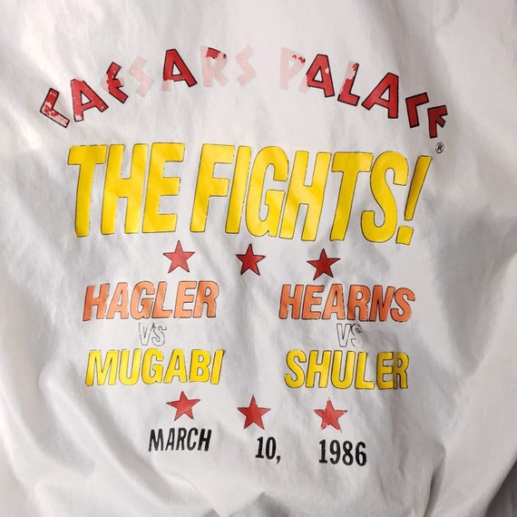 Hearns Vs Shuler Fight Jacket Vintage 80s 1986 Ha… - image 4