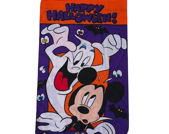 Vintage Disney Halloween Pillowcase 90s Mickey Mouse Ghost Made In USA SINGLE CASE