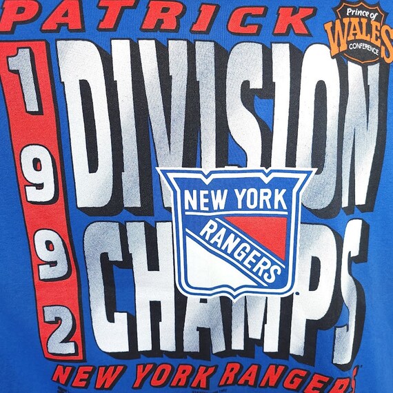 New York Rangers T Shirt Vintage 90s 1992 Divisio… - image 2