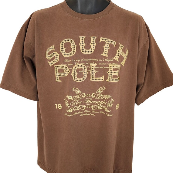 Southpole T Shirt Vintage Y2K Spell Out Streetwear Mens Size Large