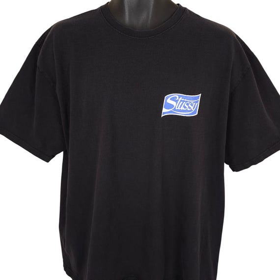Vintage Stussy Soda Can T Shirt Mens Size XL Black Y2K Art Tee