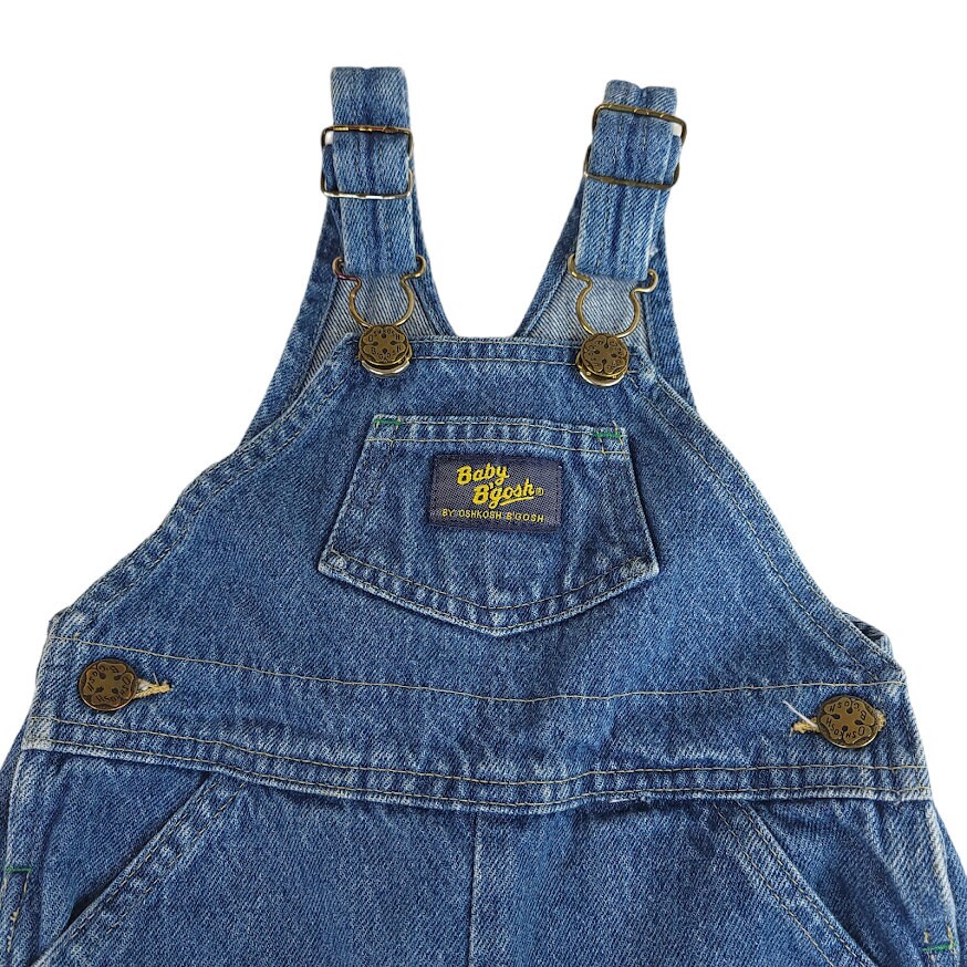 Oshkosh Baby B'gosh Denim Overalls Vintage 80s Carpenter Style