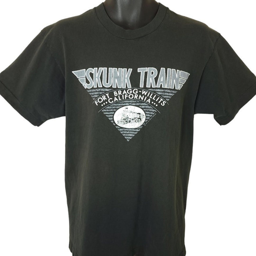 Skunk Train T Shirt Vintage 90s Fort Bragg-willits California Mens Size