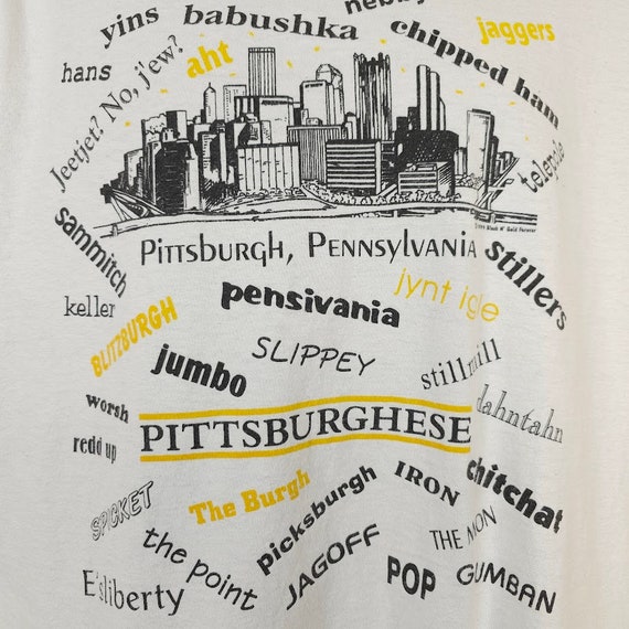 Vintage Pittsburghese T Shirt Mens Size Large Y2K… - image 2