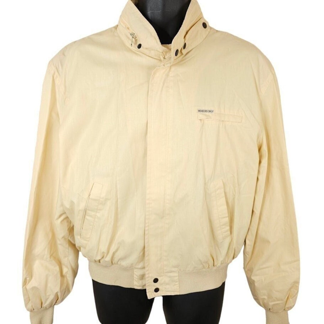 Veste Homme Members Only Marron Café Racer - Vintage Années 80 - Taille M - Occasion Très Bon état