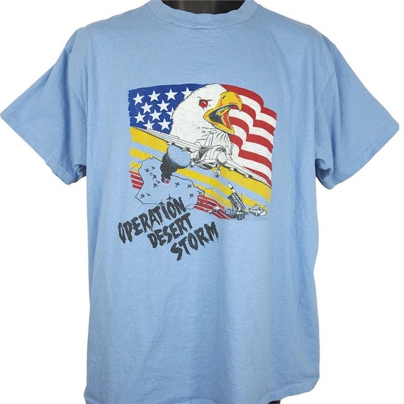 T-shirt Vintage Années 90 Fruit Of The Loom - Imprimé Aigle Et Drapeau USA - Taille XL - Gris