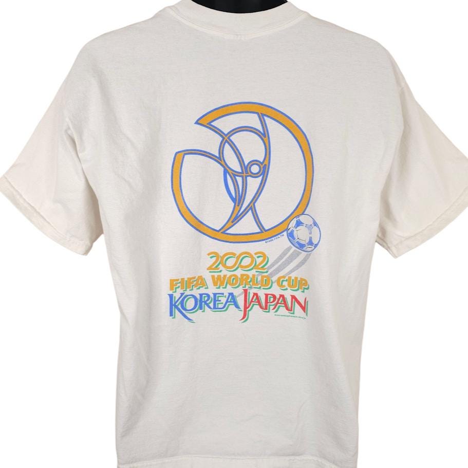 Vintage FIFA World Cup T Shirt Mens Size Large White Y2K 2002