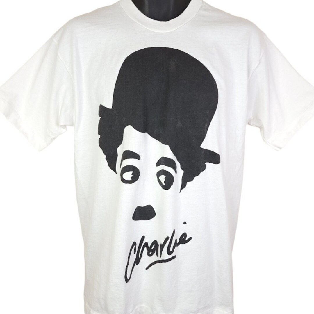 Charlie Chaplin T Shirt Vintage 90s Silent Film Star Comedy Made in USA