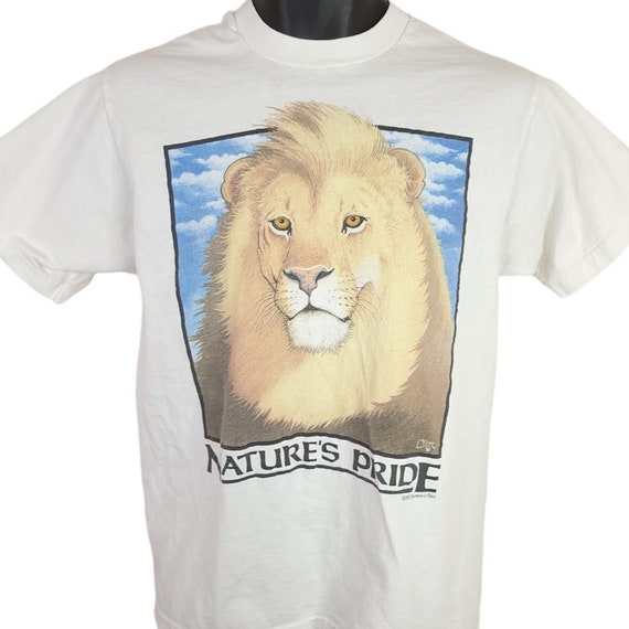 Lion T Shirt Vintage 90s Natures Pride King of the Jungle Made in