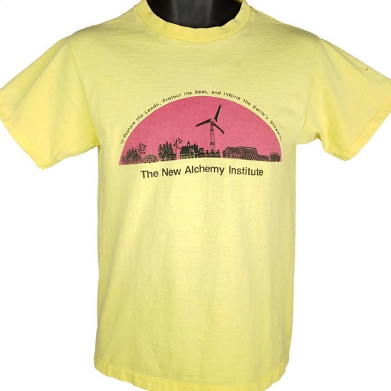 New Alchemy Institute T Shirt Vintage 80s Organic