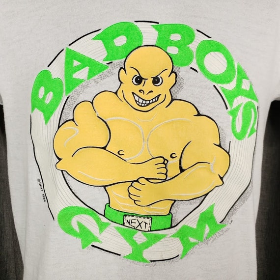 Bad Boys Gym T Shirt Vintage 80s Bodybuilding Wor… - image 2