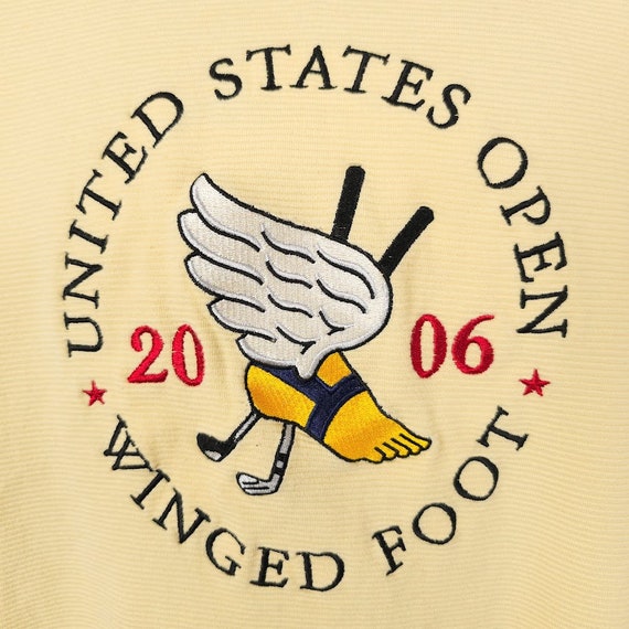 Vintage US Open Golf Sweatshirt Mens Size Small Yellow Y2K