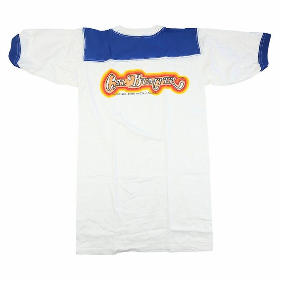 Vintage Cal Bumper T Shirt Mens Size Small Blue 8… - image 1
