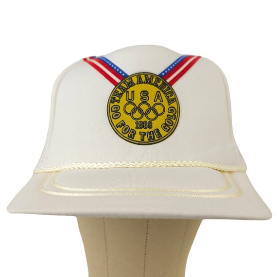1988 Olympics Team America Trucker Hat Mens One S… - image 2