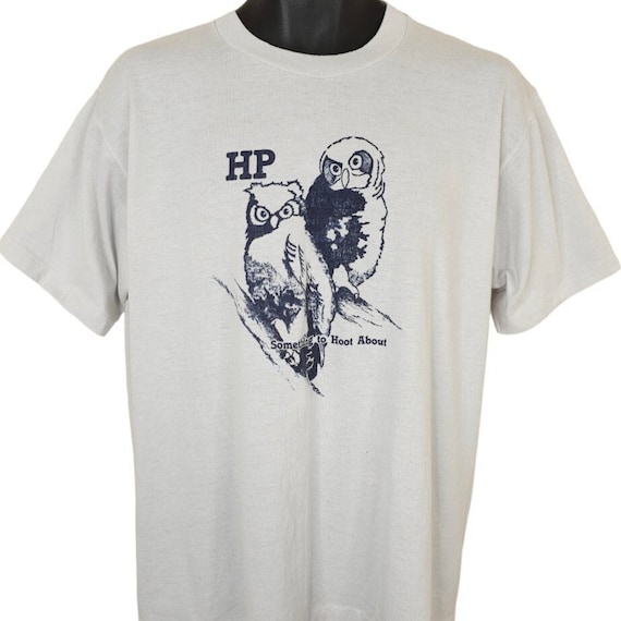 Hewlett Packard HP Owl T Shirt Vintage 70s 80s Something to Hoot About Made in USA Mens Size Large Etsy Canada