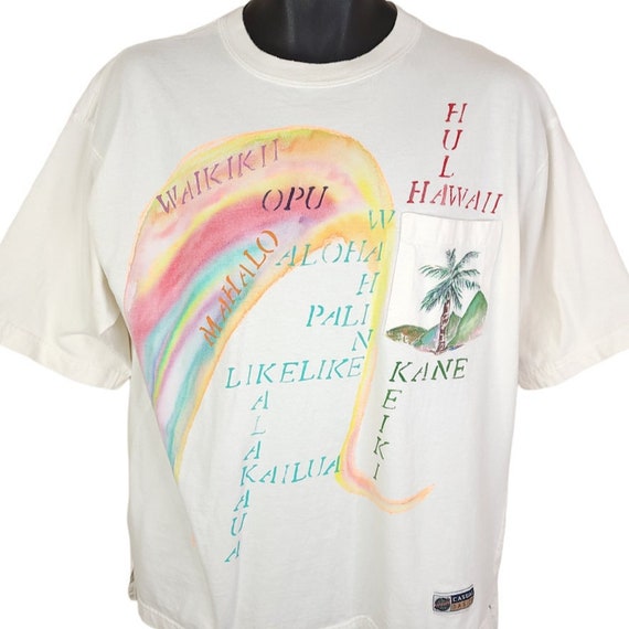 Hawaii Travel T Shirt Vintage 90s Palm Trees Trop… - image 1