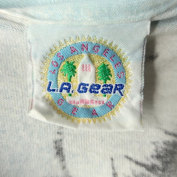 LA Gear Beach Volleyball T Shirt Vintage 80s 90s … - image 6