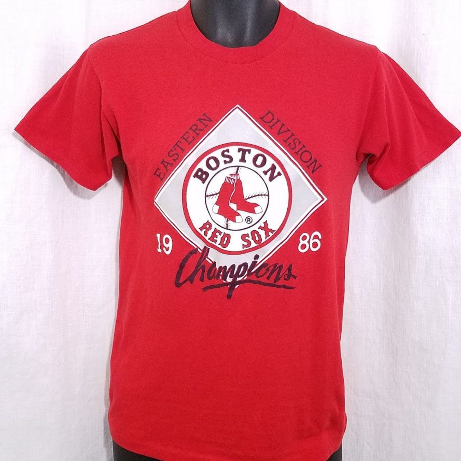 Boston Red Sox T Shirt Vintage 80s 1986 Division Champions | Etsy