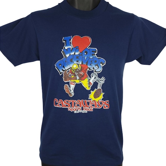 I Love Wide Receivers T Shirt Vintage 80s 90s Football Las Vegas