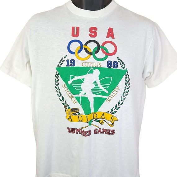 Adidas Olympics T Shirt 80s 1988 Games Seoul - Etsy