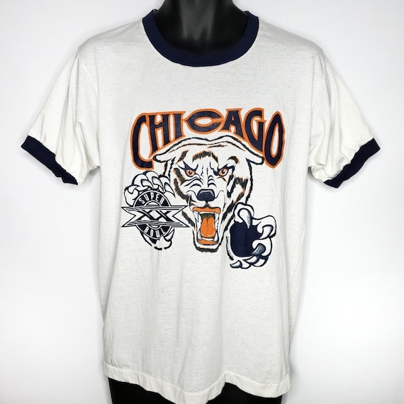 Chicago Bears T Shirt Vintage 80s 1986 Super Bowl… - image 1