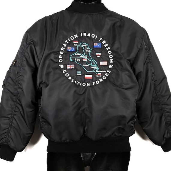 Operation Iraqi Freedom MA 1 Bomber Flight Jacket Vintage Operation Iraqi Freedom MA 1 Bomber Flight Jacket Vintage