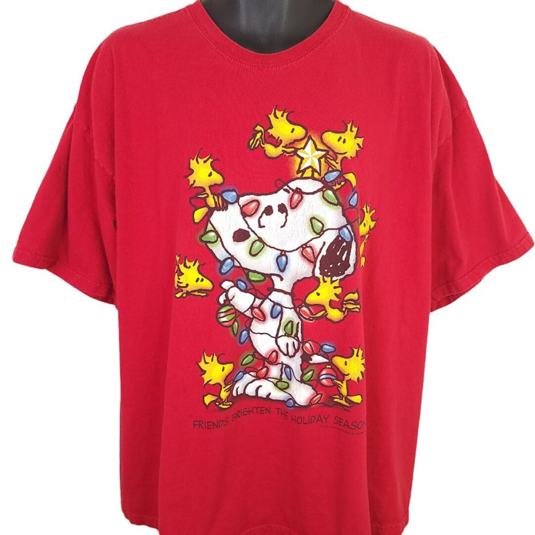 Snoopy Christmas T Shirt Vintage Y2K Woodstock Peanuts Holiday - Etsy