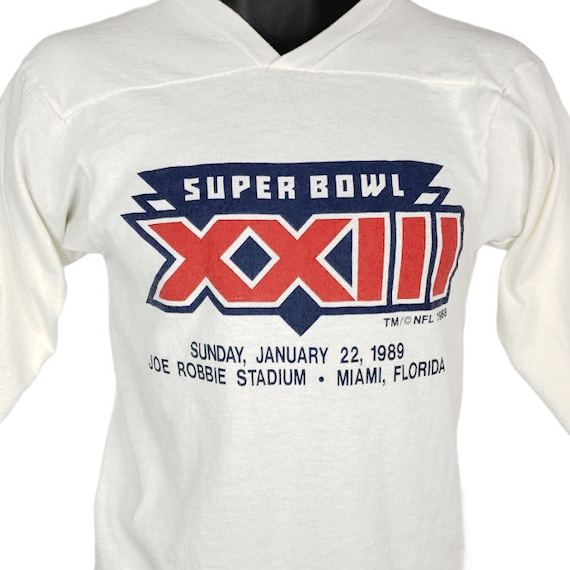 Super Bowl XXIII T Shirt Jersey Vintage 80s 1989 San Francisco