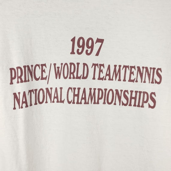 Prince World Team Tennis T Shirt Vintage 90s 1997… - image 4