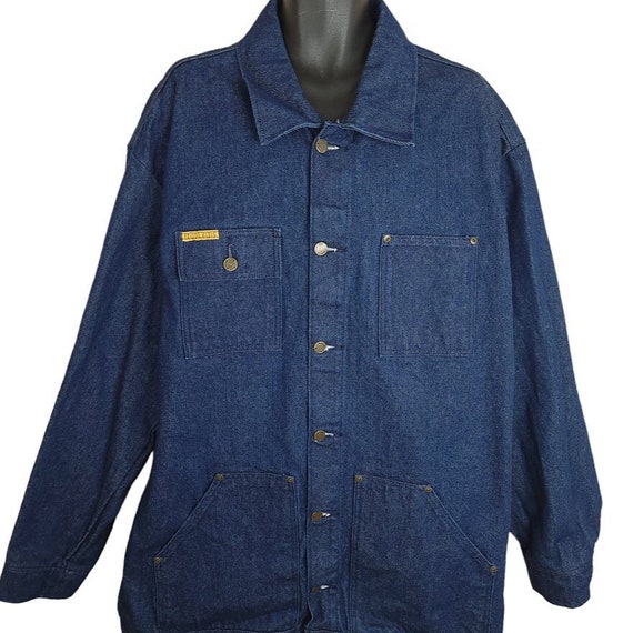 Prison Blues Denim Chore Jacket Vintage 90s Barn Work Ranch Coat Made in  USA Mens Size 2XL - Etsy
