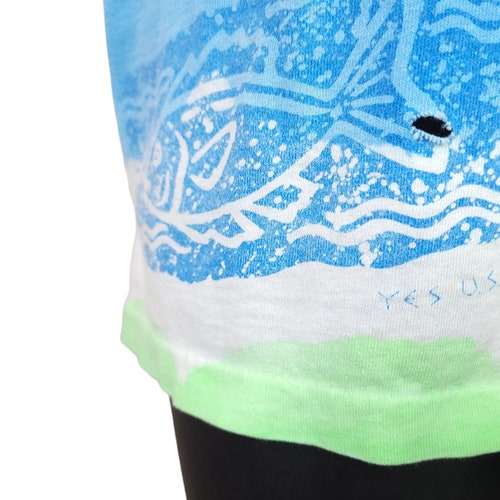 All Over Print Fish sale T Shirt Vintage 90s Tropical Travel Ocean Life Mens Size 2XL