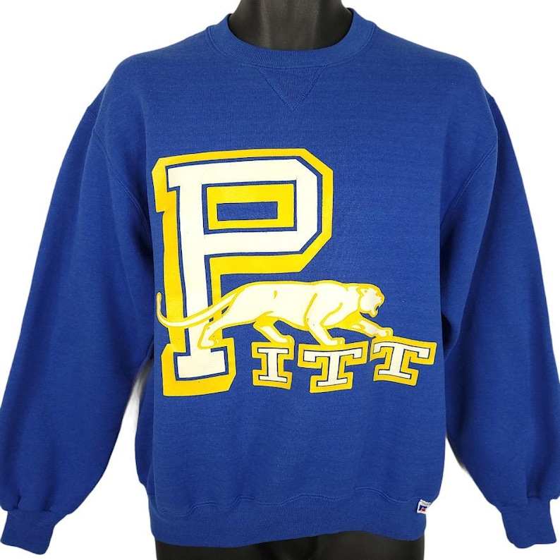Pitt Panthers Sweatshirt Vintage 90s University Of Pittsburgh Etsy