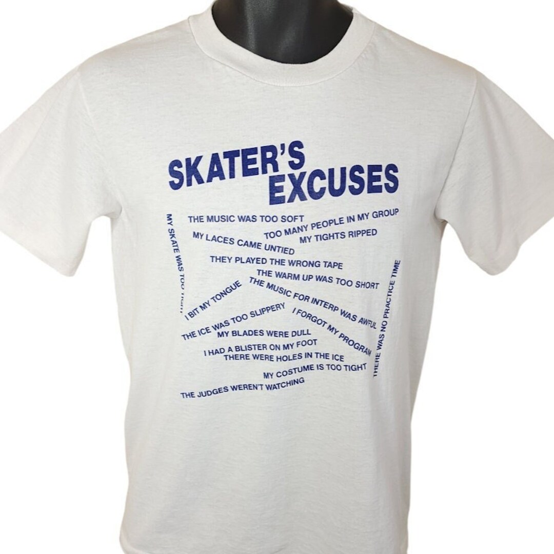 Figure Skating T Shirt Vintage 90s Ice Skaters Excuses Made in Etsy