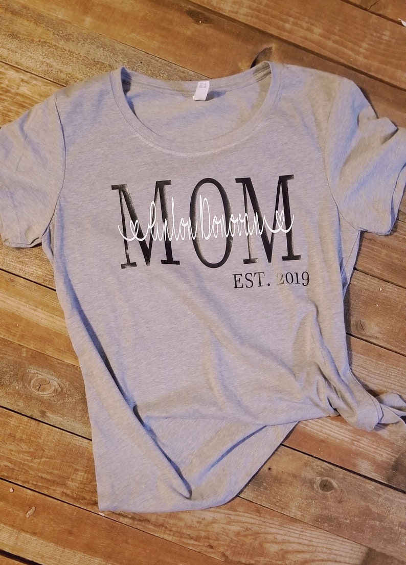 MOM tshirt custom names Shirt Mothers Day Gift | Etsy