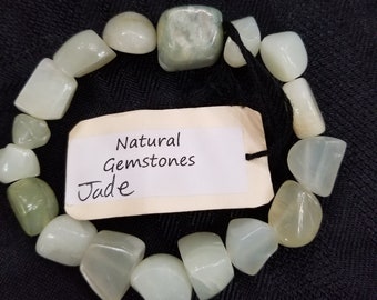 Jade Natural Gemstone Stretch Bracelet