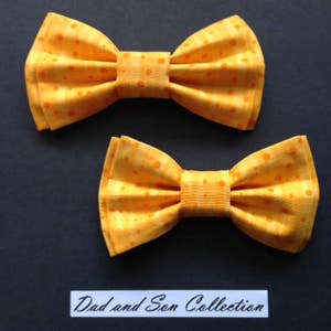 Bow Tie, Dad and Son Bow Ties, Orange Bow Tie, Father Son Bow Ties,Mens Bow Tie, Groomsmen Bow Tie, Ring Bearer Bow Tie, Boys Bow Tie  DS676