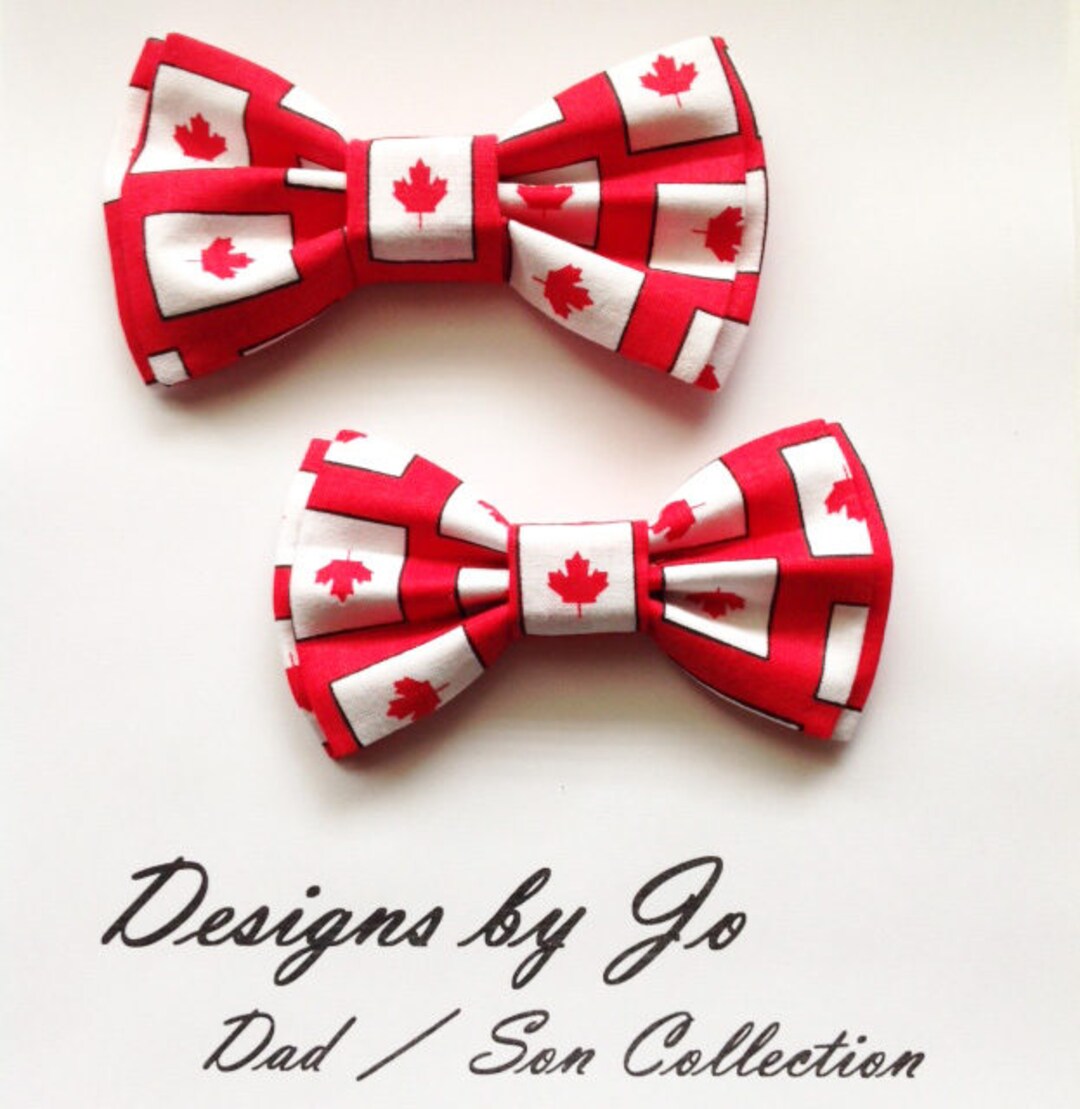 Bow Tiedad and Son Bow Ties Canadiana Bow Ties Father Son Etsy