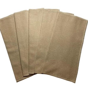 Handkerchief Mens, Cloth Handkerchiefs, Set 5, Tan Handkerchiefs, Unisex Handkerchiefs, Flannel Handkerchiefs, Reusable Tissues,edchank MH83