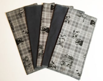 Handkerchief Mens, Cloth Handkerchiefs, Unisex Handkerchiefs, Flannel Handkerchiefs, Reusable Tissues, Paperless Hankies, edchank MH56