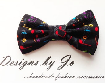 Bow Tie,Mens Bow Tie, Suit Bowtie, Music Print Bow Tie,Prom Bow Tie, Wedding Bow Tie, Mens Fashion Accessories, Bowtie, Mens Bowtie  M650