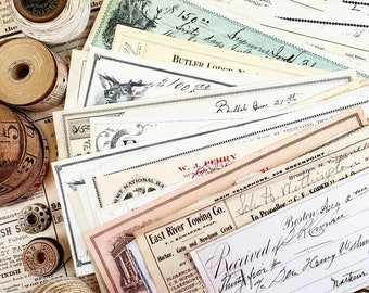 1880s - 1900s Checks & Receipts