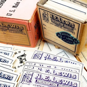 N.E. Lewis Blank Prescription Labels