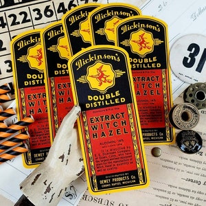 Double Distilled Witch Hazel Label Reproductions